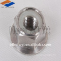 Titanium hex flange nylon nut